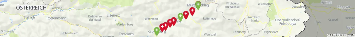 Map view for Pharmacies emergency services nearby Krieglach (Bruck-Mürzzuschlag, Steiermark)